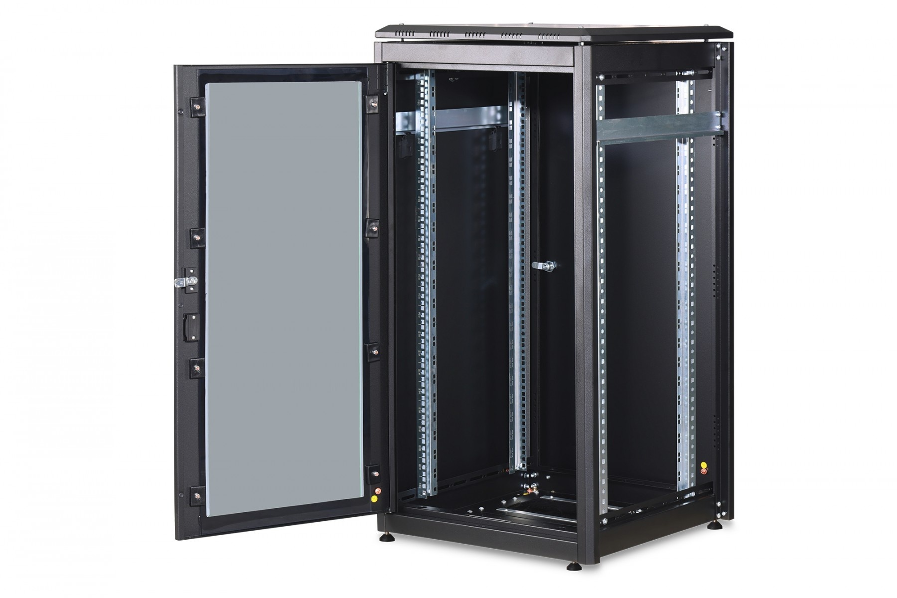 DIGITUS Armadio di rete in piedi Unique 19" 22U rack 600x600, porte anteriori in vetro, nero, 800kg 1164x600x600 mm, colore nero (RAL 9005) - COMPONENTI | TecnoCARE.net Sabaudia, Latina, Terracina, San Felice Circeo e Pontinia
