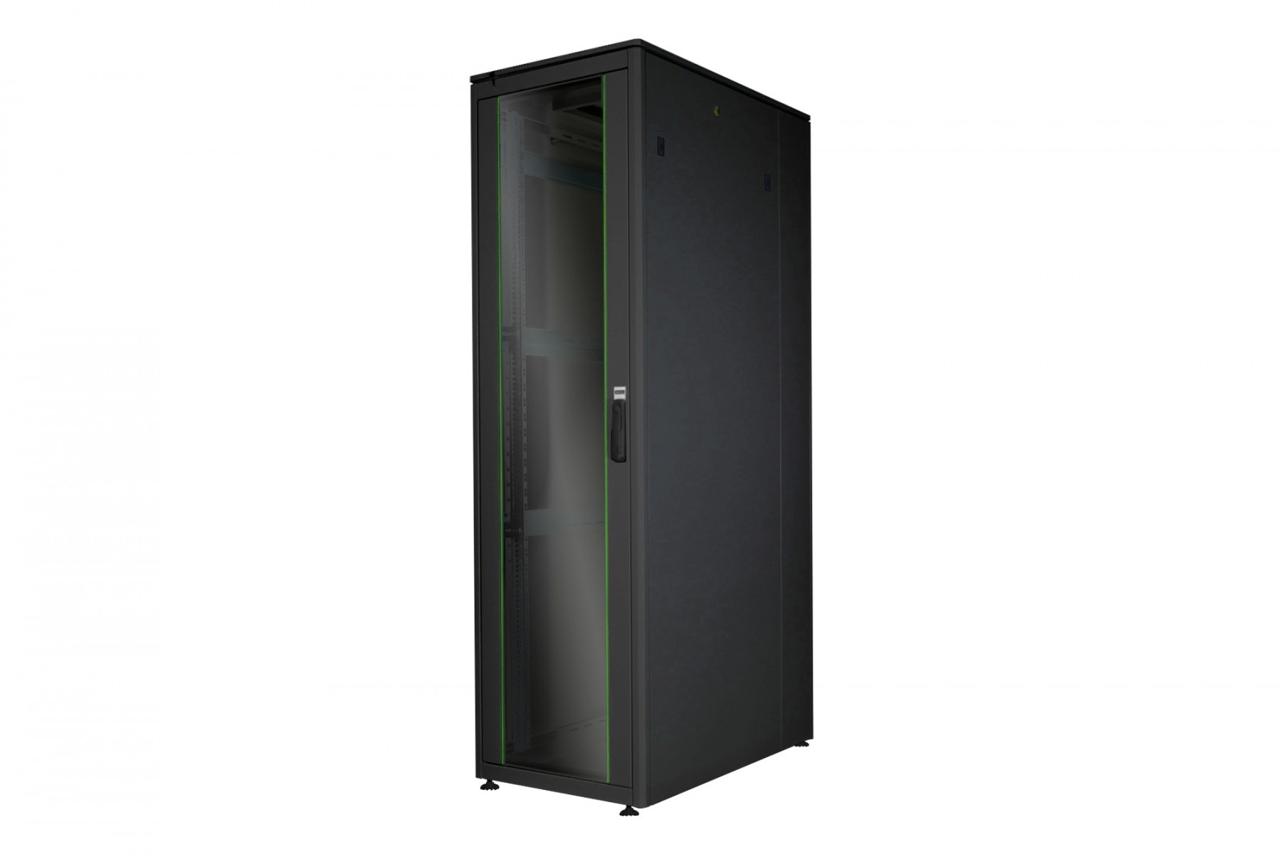 DIGITUS Armadio di rete in piedi Unique 19" 42U rack 600x1000, porte anteriori in vetro, nero, 800kg 2053x600x1000 mm, colore nero (RAL 9005) - COMPONENTI | TecnoCARE.net Sabaudia, Latina, Terracina, San Felice Circeo e Pontinia