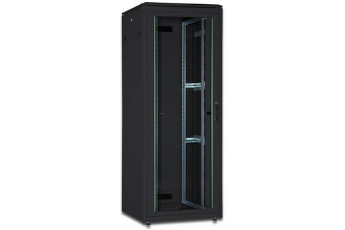 DIGITUS Armadio di rete in piedi Unique 19" 42U rack 800x1000, porte anteriori in vetro, nero, 800kg 2053x800x1000 mm, colore nero (RAL 9005) - COMPONENTI | TecnoCARE.net Sabaudia, Latina, Terracina, San Felice Circeo e Pontinia