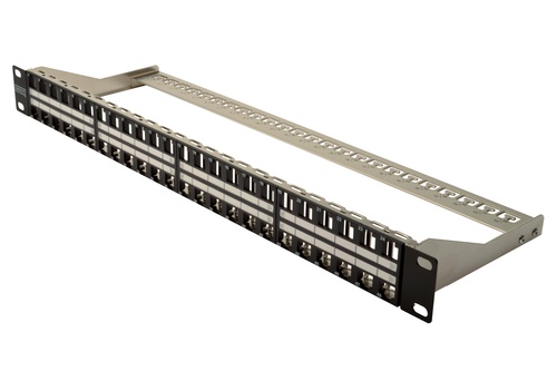 DIGITUS PANNELLO PATCH 19 48 PORTE PER CONNETTORI KEYSTONE (VUOTO) 1 UNITA SCHERMATO COLORE NERO - ARMADI RACK ACCESSORI | TecnoCARE.net Sabaudia, Latina, Terracina, San Felice Circeo e Pontinia
