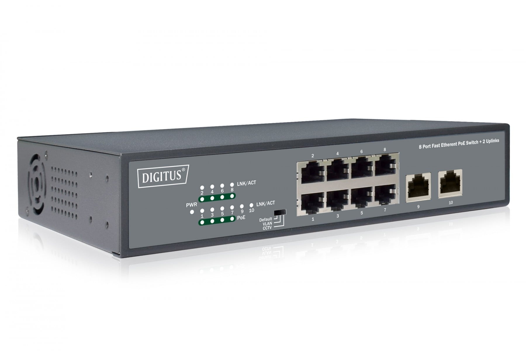DIGITUS Digitus DN-95323-1 switch di rete Non gestito Fast Ethernet (10/100) Supporto Power over Ethernet (PoE) Grigio - RETI | TecnoCARE.net Sabaudia, Latina, Terracina, San Felice Circeo e Pontinia