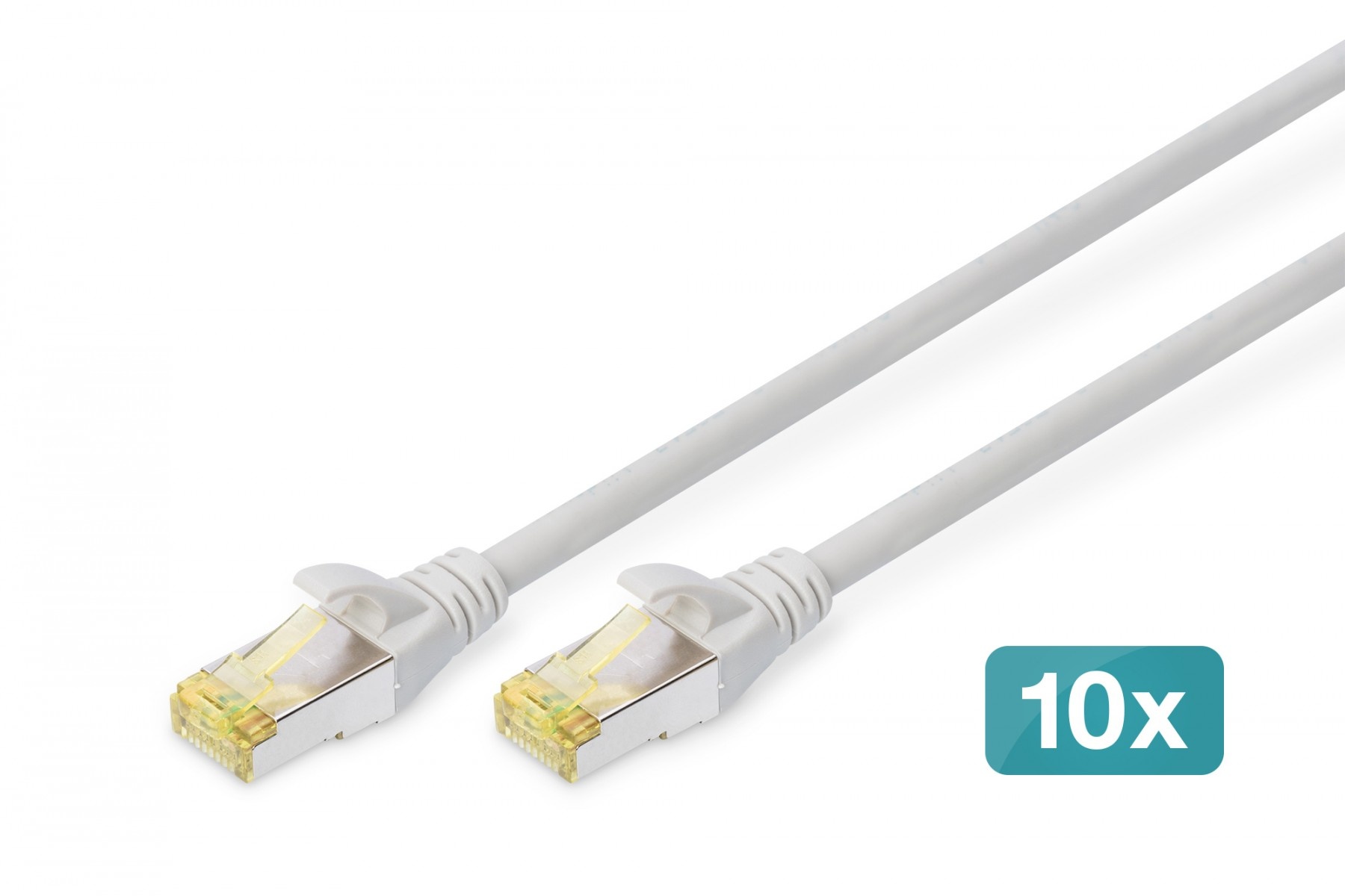 DIGITUS Cavo patch RJ45-RJ45, cat.6A, S/FTP, AWG 26/7, LSOH, 0,25m, grigio, 10pz - CAVI PER COMPUTER E PERIFERICHE | TecnoCARE.net Sabaudia, Latina, Terracina, San Felice Circeo e Pontinia