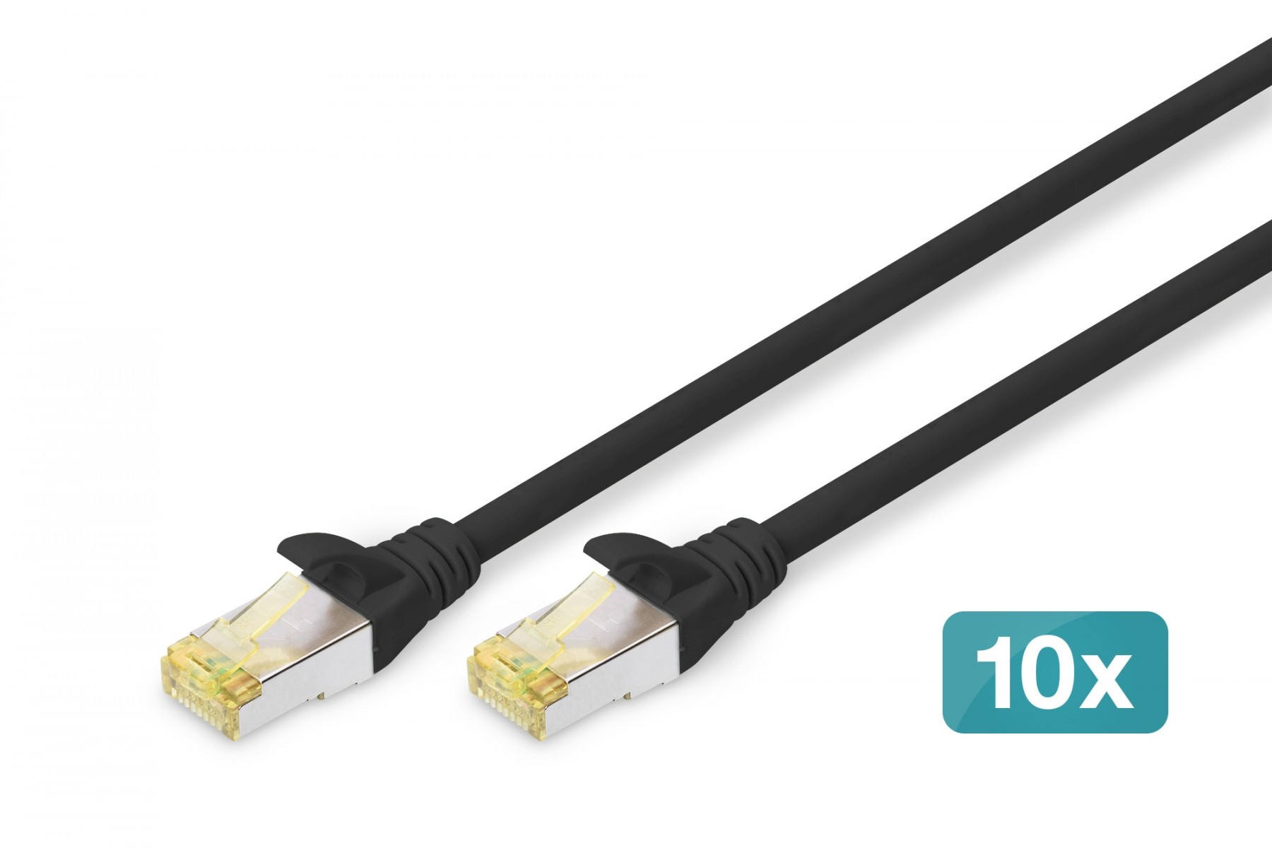 DIGITUS Cavo patch RJ45-RJ45, cat.6A, S/FTP, AWG 26/7, LSOH, 3m, nero, 10pz - CAVI PER COMPUTER E PERIFERICHE | TecnoCARE.net Sabaudia, Latina, Terracina, San Felice Circeo e Pontinia