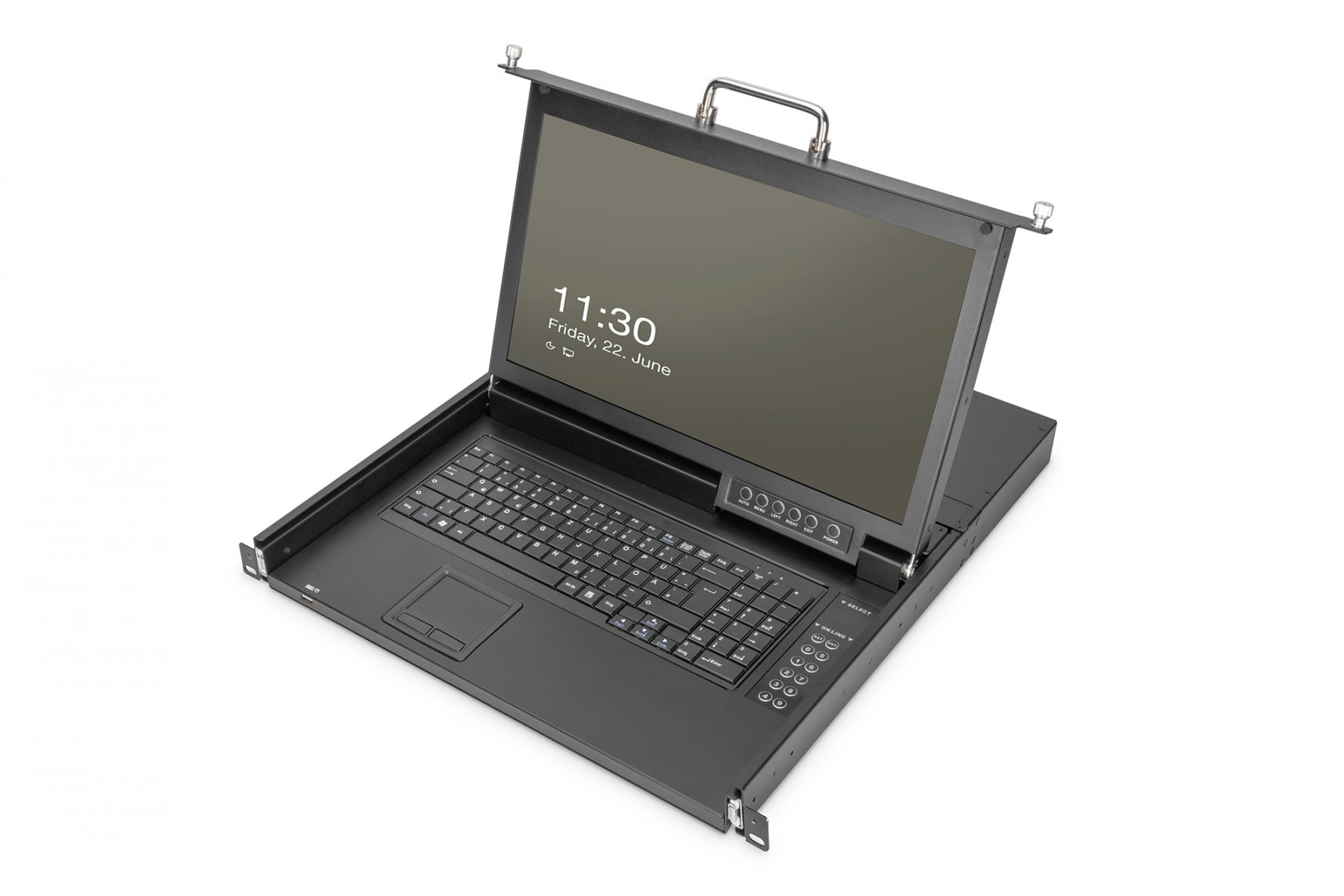 DIGITUS Console KVM modulare 17'' HD LCD TFT, 8 porte HDMI, touchpad, tastiera GE, nera - COMPONENTI | TecnoCARE.net Sabaudia, Latina, Terracina, San Felice Circeo e Pontinia