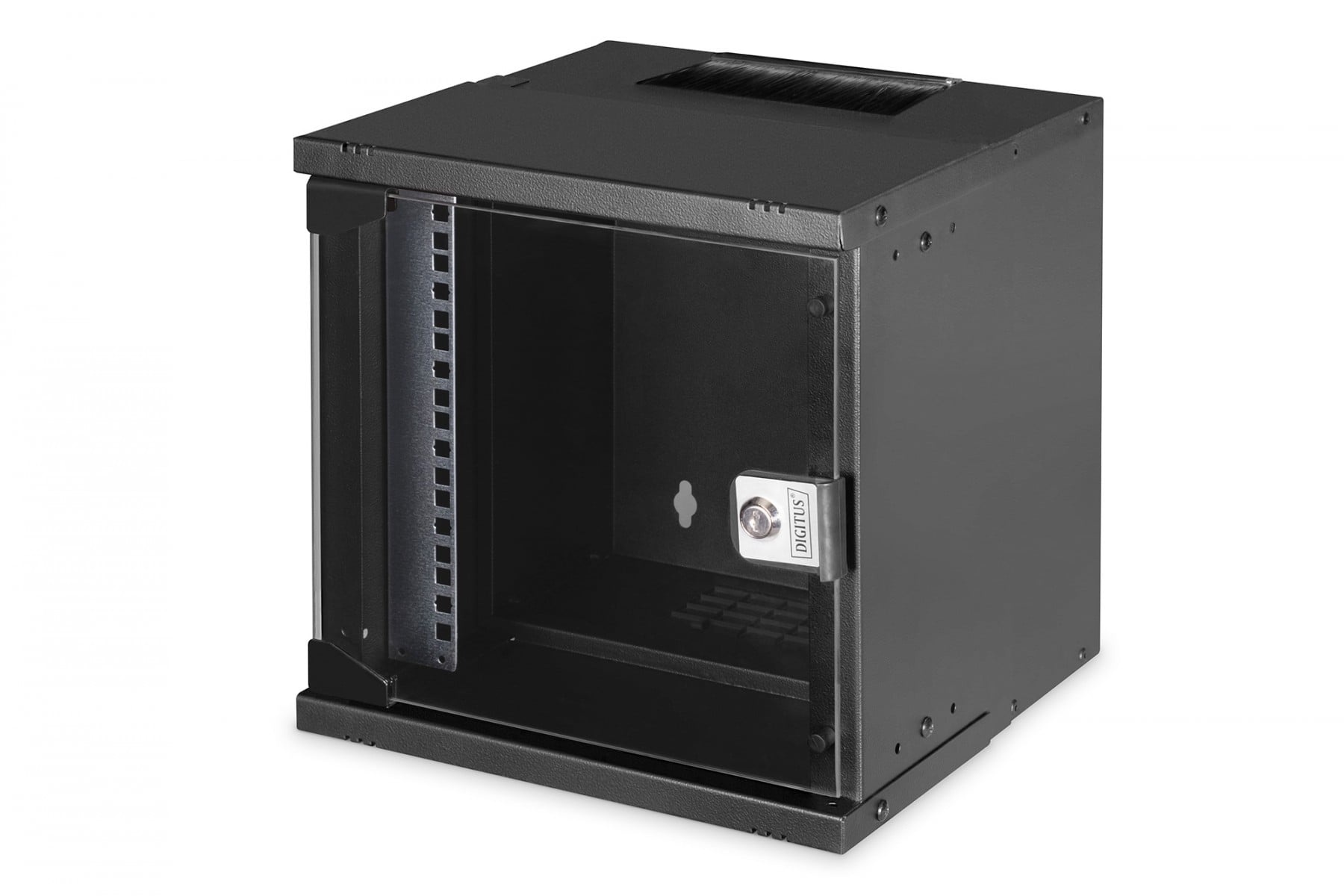 DIGITUS Armadio di rete a muro 10" 6U, SOHO PRO 325 x 315 x 300 mm, porta in vetro, nero, non assemblato, 30 kg - COMPONENTI | TecnoCARE.net Sabaudia, Latina, Terracina, San Felice Circeo e Pontinia