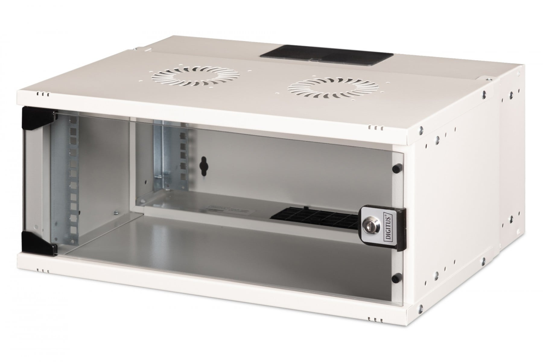 DIGITUS Armadio di rete a muro 19" 4U, SOHO PRO 240 x 540 x 400 mm, porta in vetro, grigio, non assemblato, 60 kg - COMPONENTI | TecnoCARE.net Sabaudia, Latina, Terracina, San Felice Circeo e Pontinia