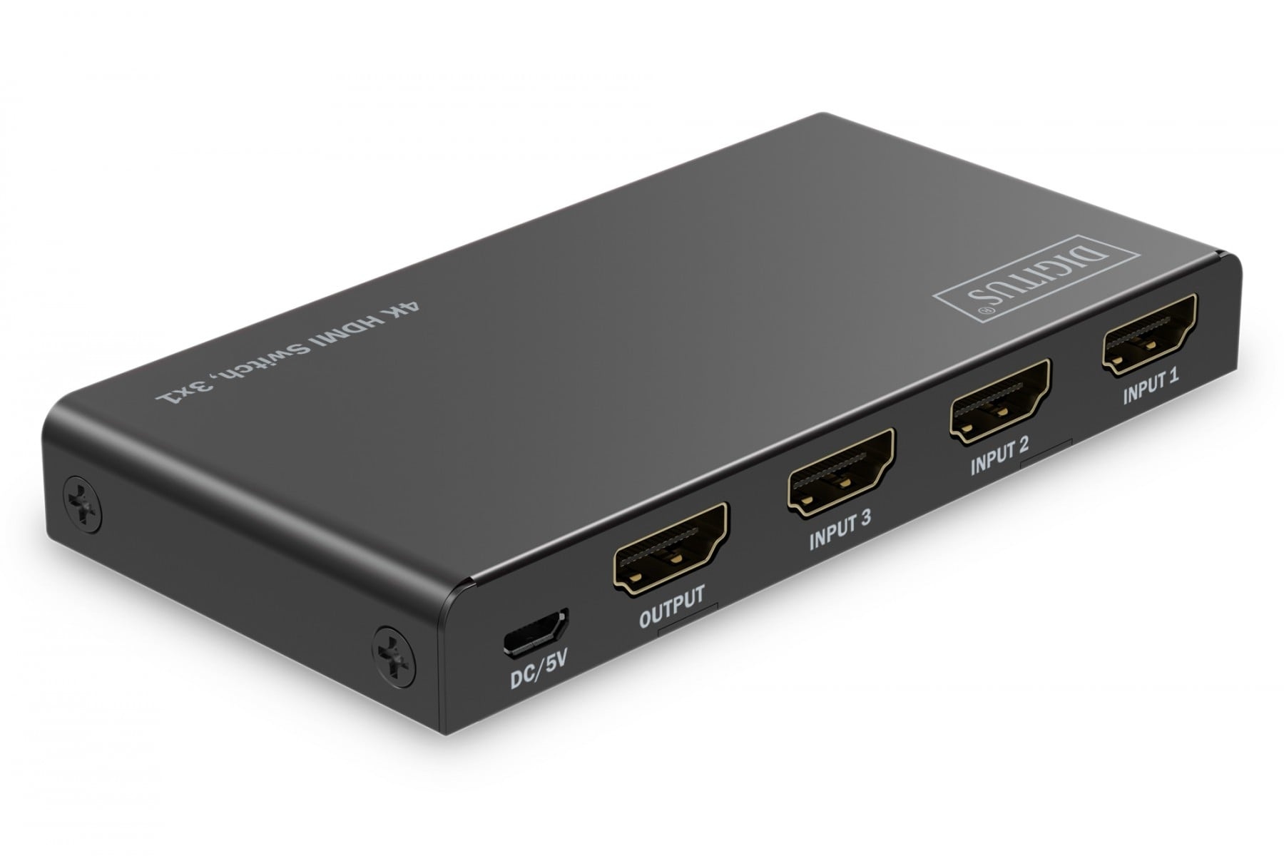 DIGITUS Switch HDMI 3x1, 4K/60Hz UHD con HDR, 18 Gbps, HDCP 2.2 - ELABORAZIONI E DISTRIBUZIONI DEL SEGNALE | TecnoCARE.net Sabaudia, Latina, Terracina, San Felice Circeo e Pontinia