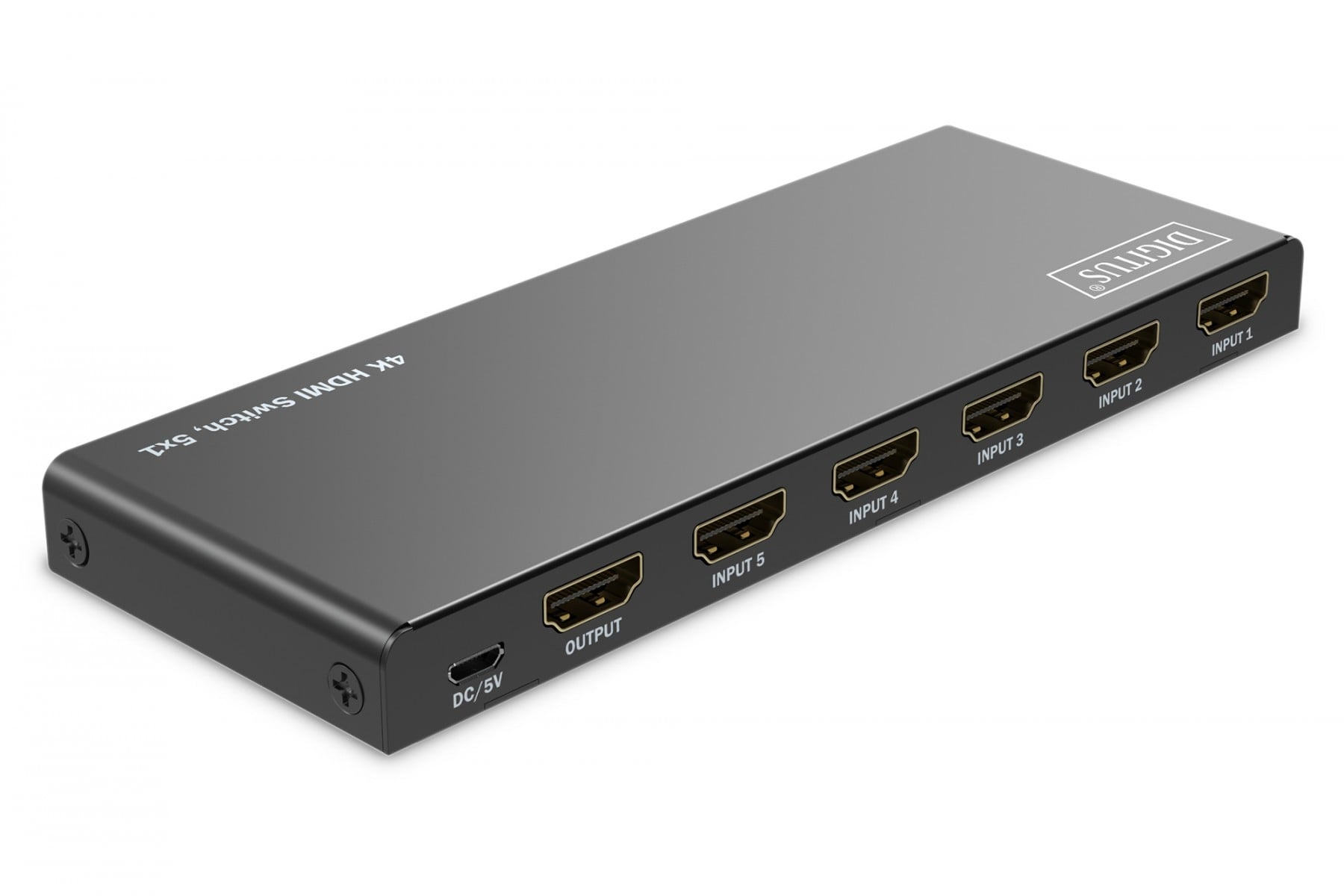 DIGITUS Switch HDMI 5x1, 4K/60Hz UHD con HDR, 18 Gbps, HDCP 2.2 - ELABORAZIONI E DISTRIBUZIONI DEL SEGNALE | TecnoCARE.net Sabaudia, Latina, Terracina, San Felice Circeo e Pontinia
