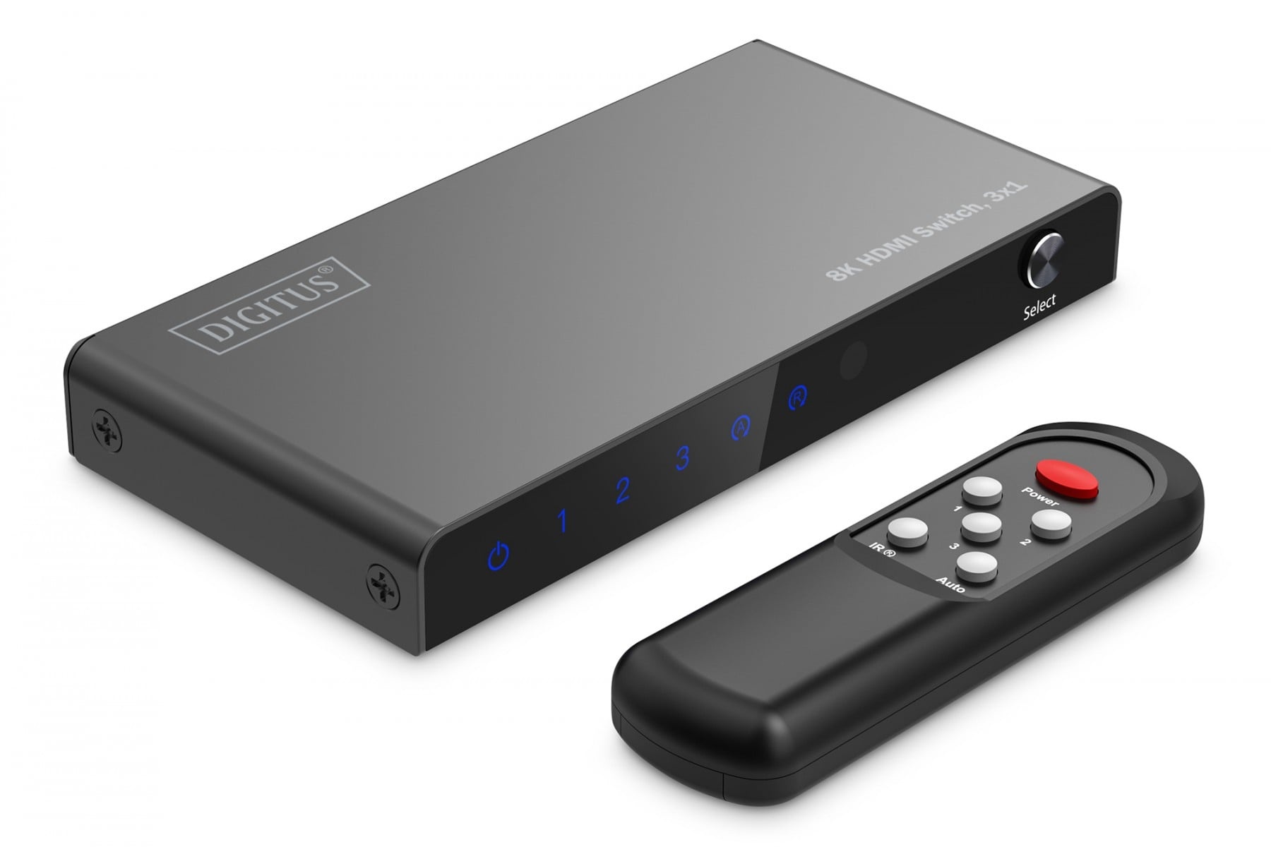 DIGITUS Switch HDMI 3x1, 8K/60Hz (4:4:4) con HDR, 48 Gbps, HDCP 2.3 - ELABORAZIONI E DISTRIBUZIONI DEL SEGNALE | TecnoCARE.net Sabaudia, Latina, Terracina, San Felice Circeo e Pontinia