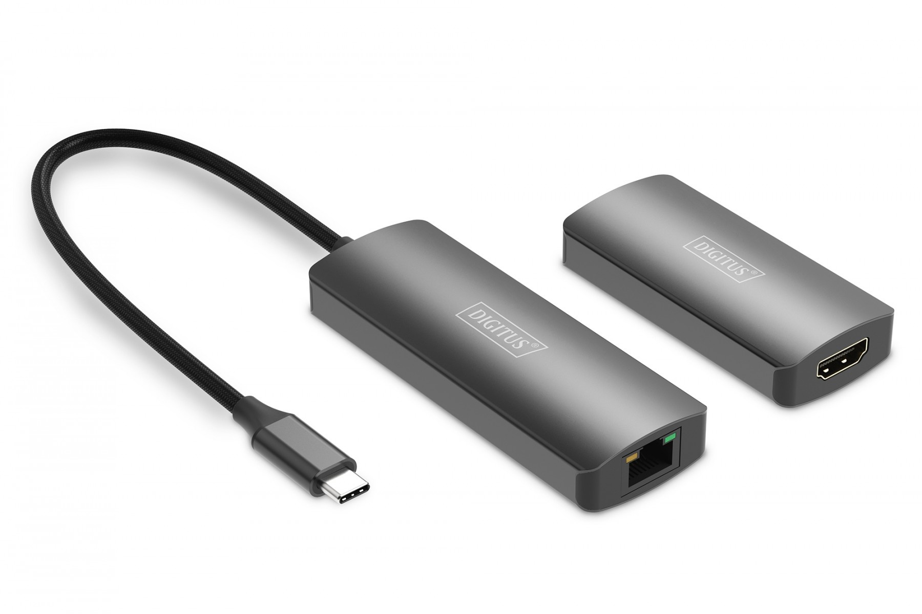 DIGITUS Extensore USB-C a HDMI 30m su coppia intrecciata Cat.6 4K120Hz HDCP 2.3 (set) - ELABORAZIONI E DISTRIBUZIONI DEL SEGNALE | TecnoCARE.net Sabaudia, Latina, Terracina, San Felice Circeo e Pontinia