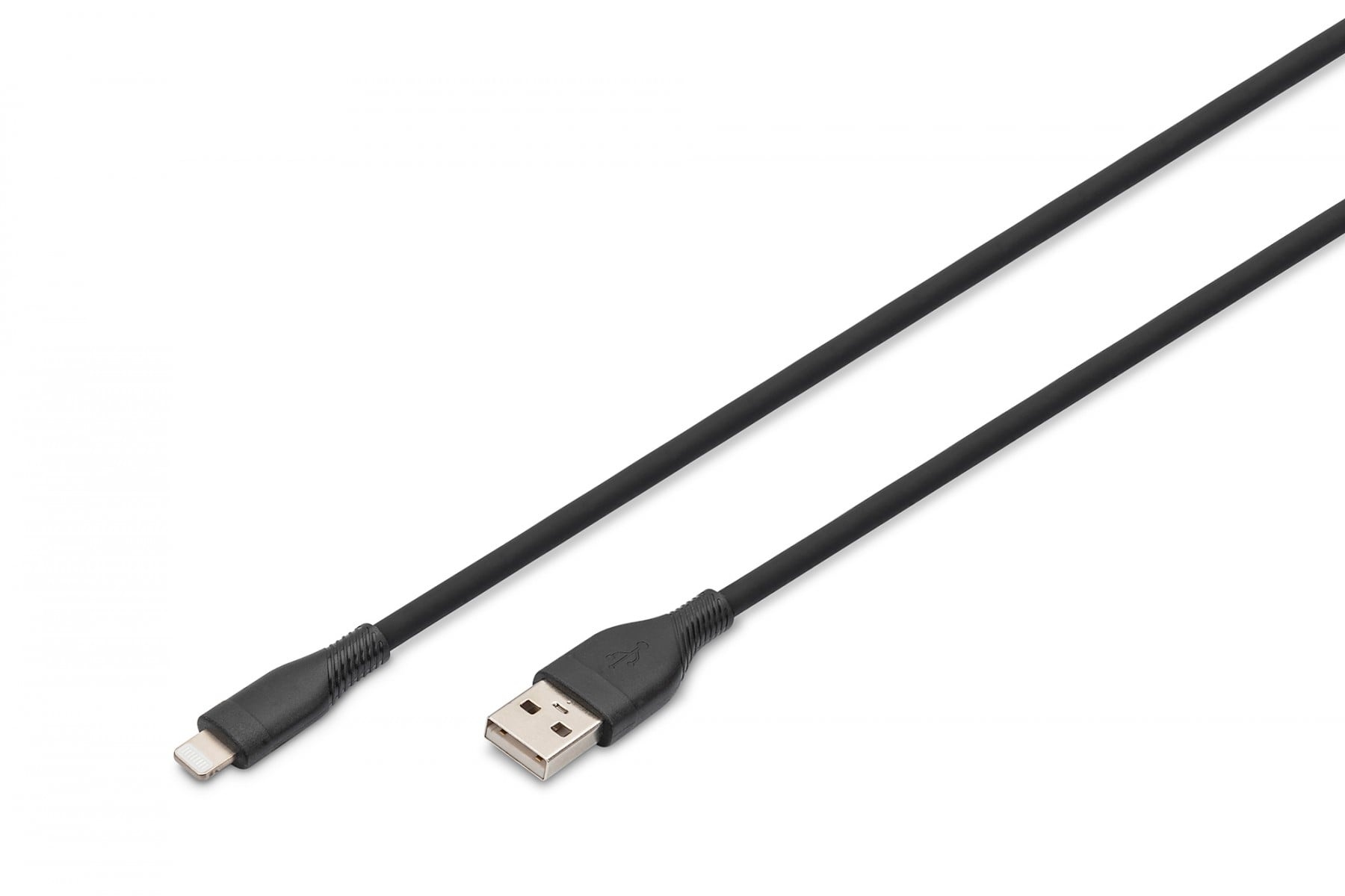 DIGITUS Cavo di alimentazione in silicone USB-A a Lightning, USB 2.0 12W, MFI, 1m nero - CAVI PER COMPUTER E PERIFERICHE | TecnoCARE.net Sabaudia, Latina, Terracina, San Felice Circeo e Pontinia