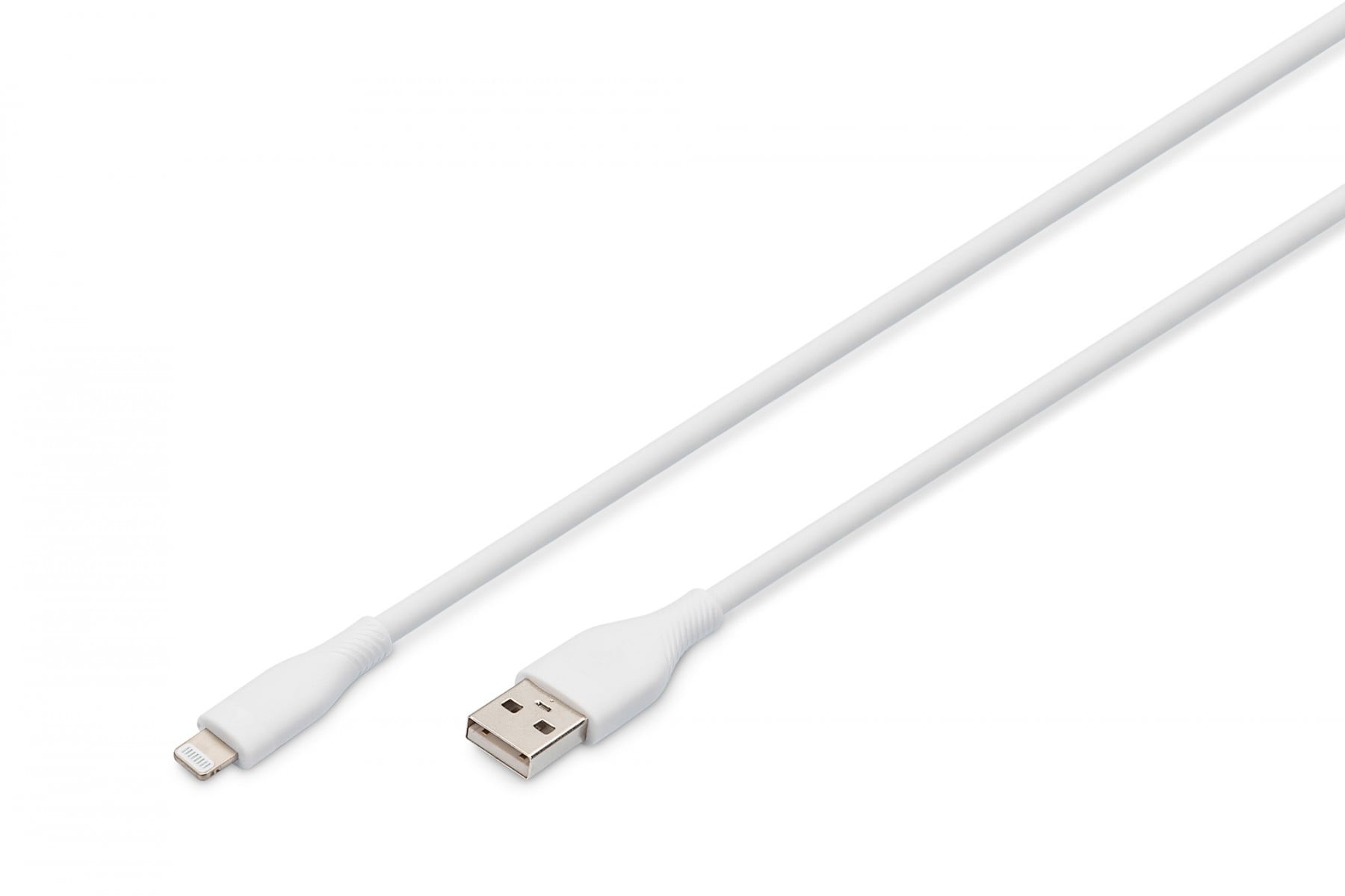 DIGITUS Cavo di alimentazione in silicone USB-A a Lightning, USB 2.0 12W, MFI, 1m bianco - CAVI PER COMPUTER E PERIFERICHE | TecnoCARE.net Sabaudia, Latina, Terracina, San Felice Circeo e Pontinia