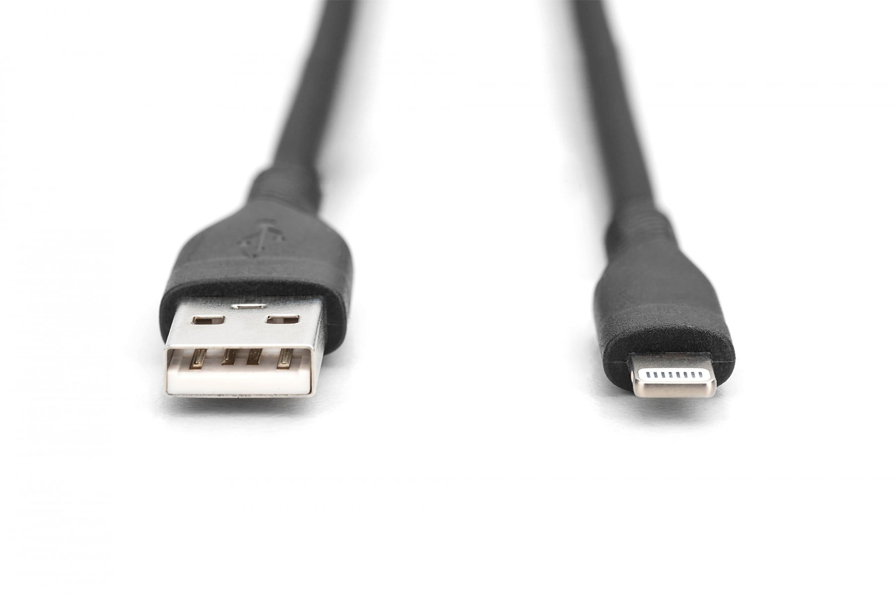 DIGITUS Cavo di alimentazione in silicone USB-A a Lightning, USB 2.0 12W, MFI, 2m nero - CAVI PER COMPUTER E PERIFERICHE | TecnoCARE.net Sabaudia, Latina, Terracina, San Felice Circeo e Pontinia