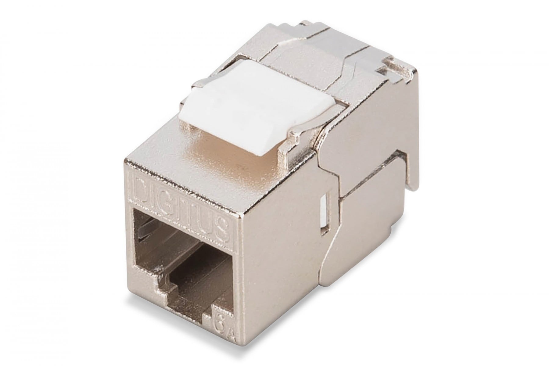 DIGITUS Modulo Keystone corto (presa) RJ45 (8P8C) cat.6A, schermato, senza attrezzi, acciaio, lunghezza 28mm - DISPOSITIVI E ACCESSORI DI CABLAGGIO | TecnoCARE.net Sabaudia, Latina, Terracina, San Felice Circeo e Pontinia