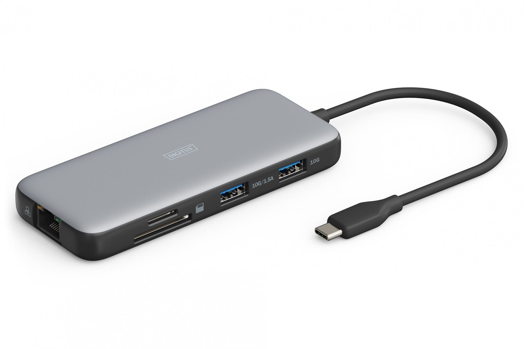 DIGITUS Stazione di docking USB-C a 8 porte, max. 4K/60Hz con HDR, HDMI, max. 2 monitor MST, USB-A 3.2 Gen2, Ethernet Gigabit, SD/Micro SD, PD 100W - PC | TecnoCARE.net Sabaudia, Latina, Terracina, San Felice Circeo e Pontinia