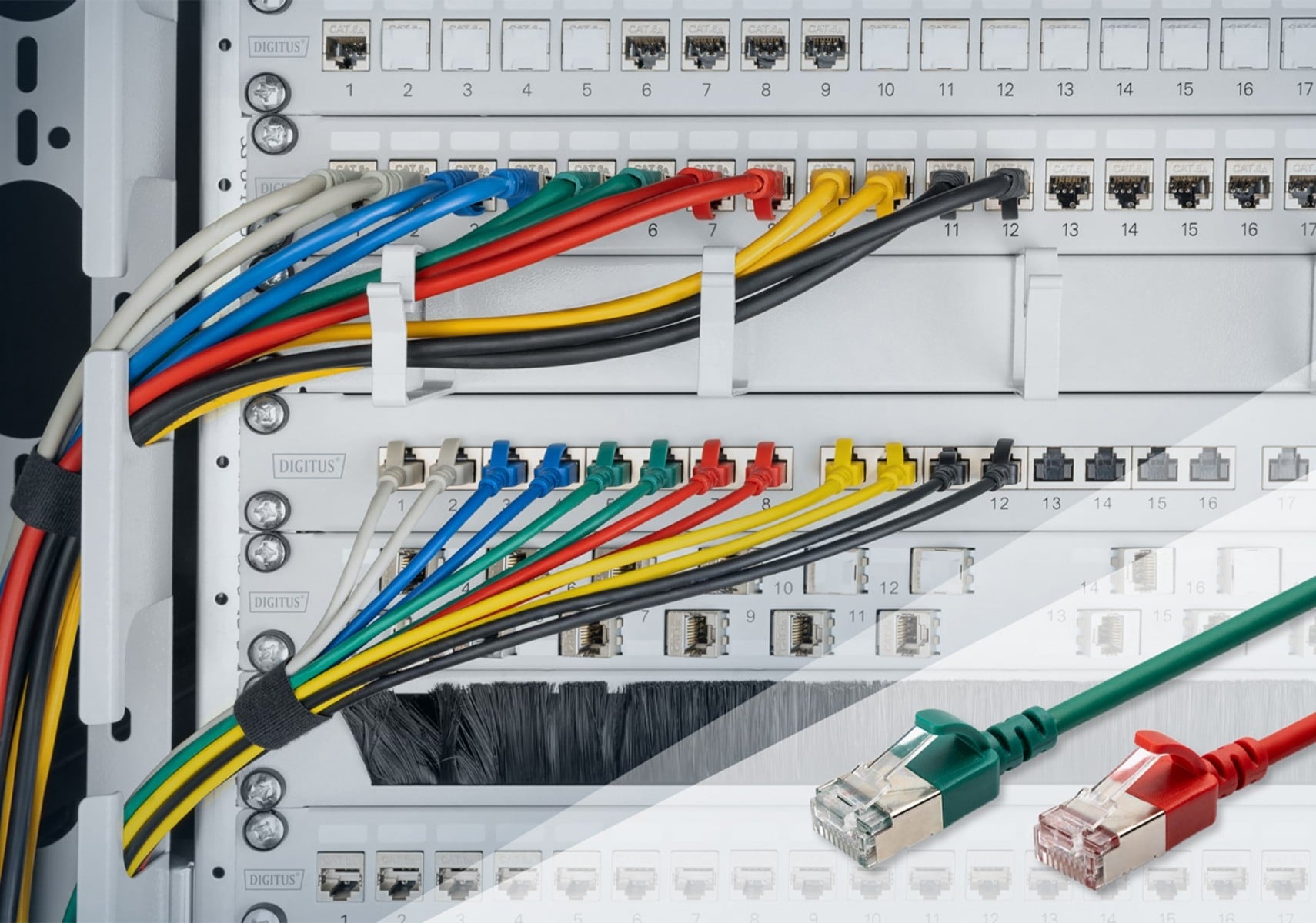 DIGITUS Cavo patch slim RJ45-RJ45, Cat. 6A, F/FTP, AWG 32/7, LSOH, 0,3 m, rosso - CAVI PER COMPUTER E PERIFERICHE | TecnoCARE.net Sabaudia, Latina, Terracina, San Felice Circeo e Pontinia