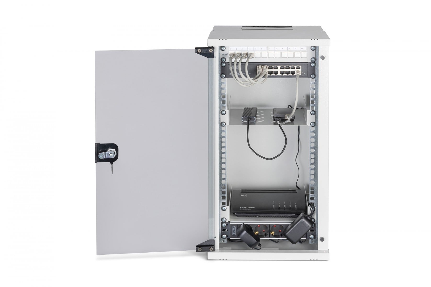 DIGITUS Digitus DN-49104-SET Set di rete SOHO Pro, 254 mm (10") - 12U, 315 x 300 mm (L x P) - COMPONENTI | TecnoCARE.net Sabaudia, Latina, Terracina, San Felice Circeo e Pontinia