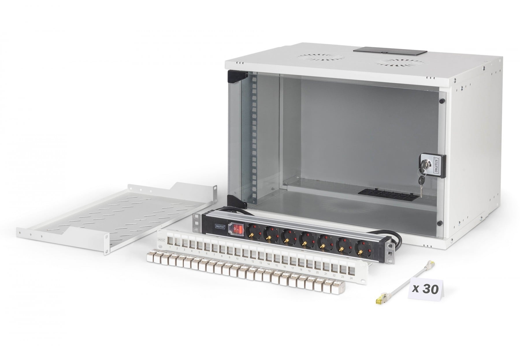 DIGITUS Digitus DN-49202-SET Set di rete SOHO Pro, 483 mm (19") - 7U, 540 x 400 mm (L x P) - COMPONENTI | TecnoCARE.net Sabaudia, Latina, Terracina, San Felice Circeo e Pontinia