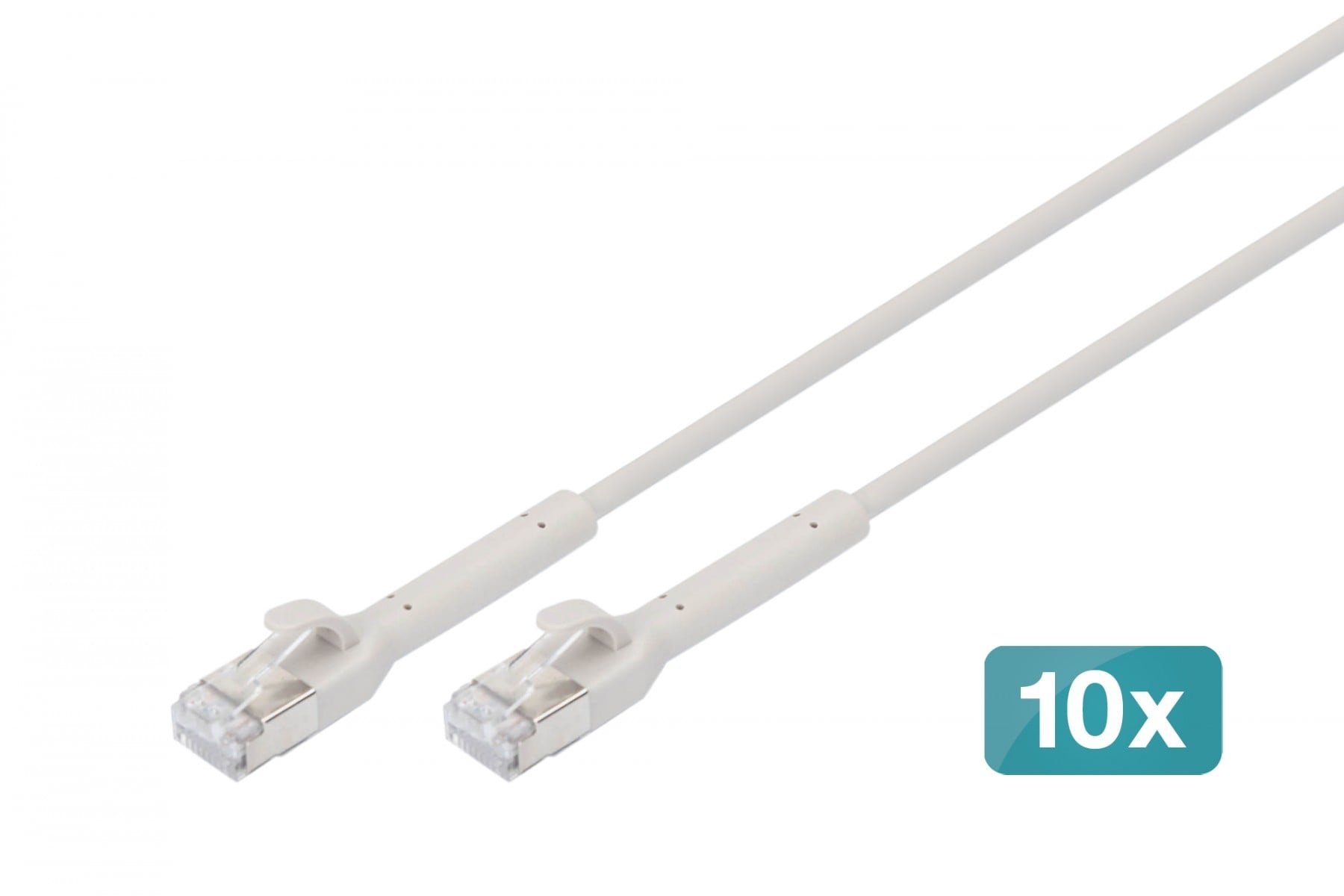 DIGITUS Digitus DK-1632-A-005B-10 Cavo patch angolato CAT 6A F-FTP, rame, 0,5 m, grigio, 10 pz - CAVI PER COMPUTER E PERIFERICHE | TecnoCARE.net Sabaudia, Latina, Terracina, San Felice Circeo e Pontinia