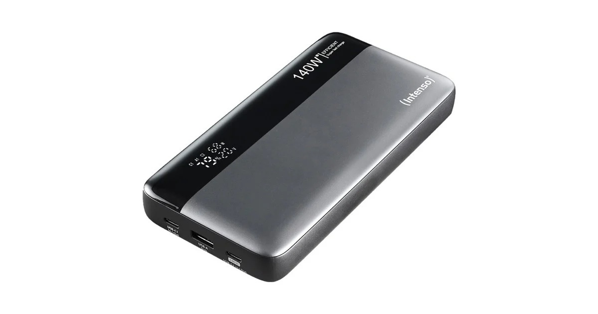 INTENSO INTENSO POWER BANK HE25000  140 W, CARICA FINO 3 DISPOSITIVI, GRIGIO NERO - POWER PACK | TecnoCARE.net Sabaudia, Latina, Terracina, San Felice Circeo e Pontinia