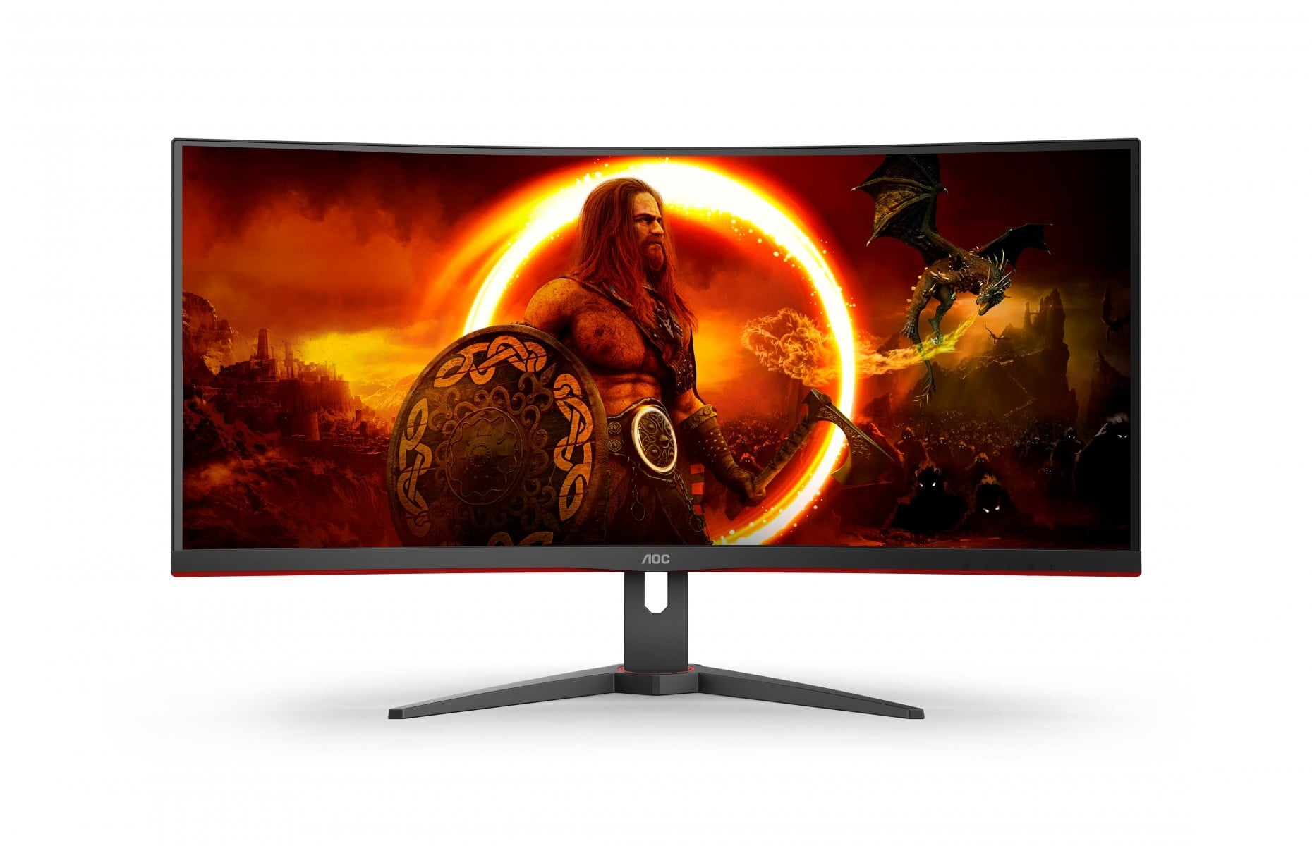 AOC AOC G2 CU34G2XE/BK Monitor PC 86,4 cm (34") 3440 x 1440 Pixel Wide Quad HD LCD Nero, Rosso - MONITOR E ACCESSORI | TecnoCARE.net Sabaudia, Latina, Terracina, San Felice Circeo e Pontinia