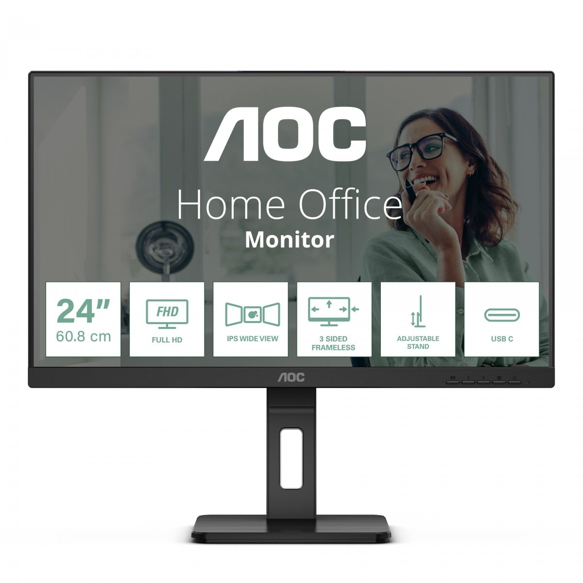 AOC AOC 24P3CV Monitor PC 60,5 cm (23.8") 1920 x 1080 Pixel Full HD LED Nero - MONITOR E ACCESSORI | TecnoCARE.net Sabaudia, Latina, Terracina, San Felice Circeo e Pontinia
