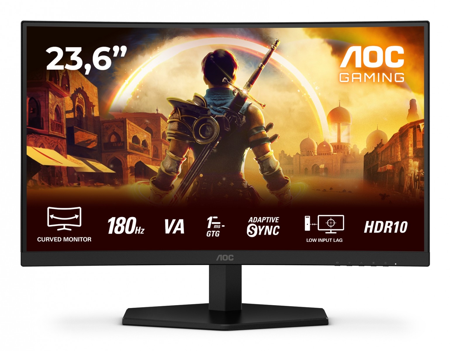 AOC AOC G4 C24G42E Monitor PC 59,9 cm (23.6") 1920 x 1080 Pixel Full HD LED Nero, Rosso - MONITOR E ACCESSORI | TecnoCARE.net Sabaudia, Latina, Terracina, San Felice Circeo e Pontinia