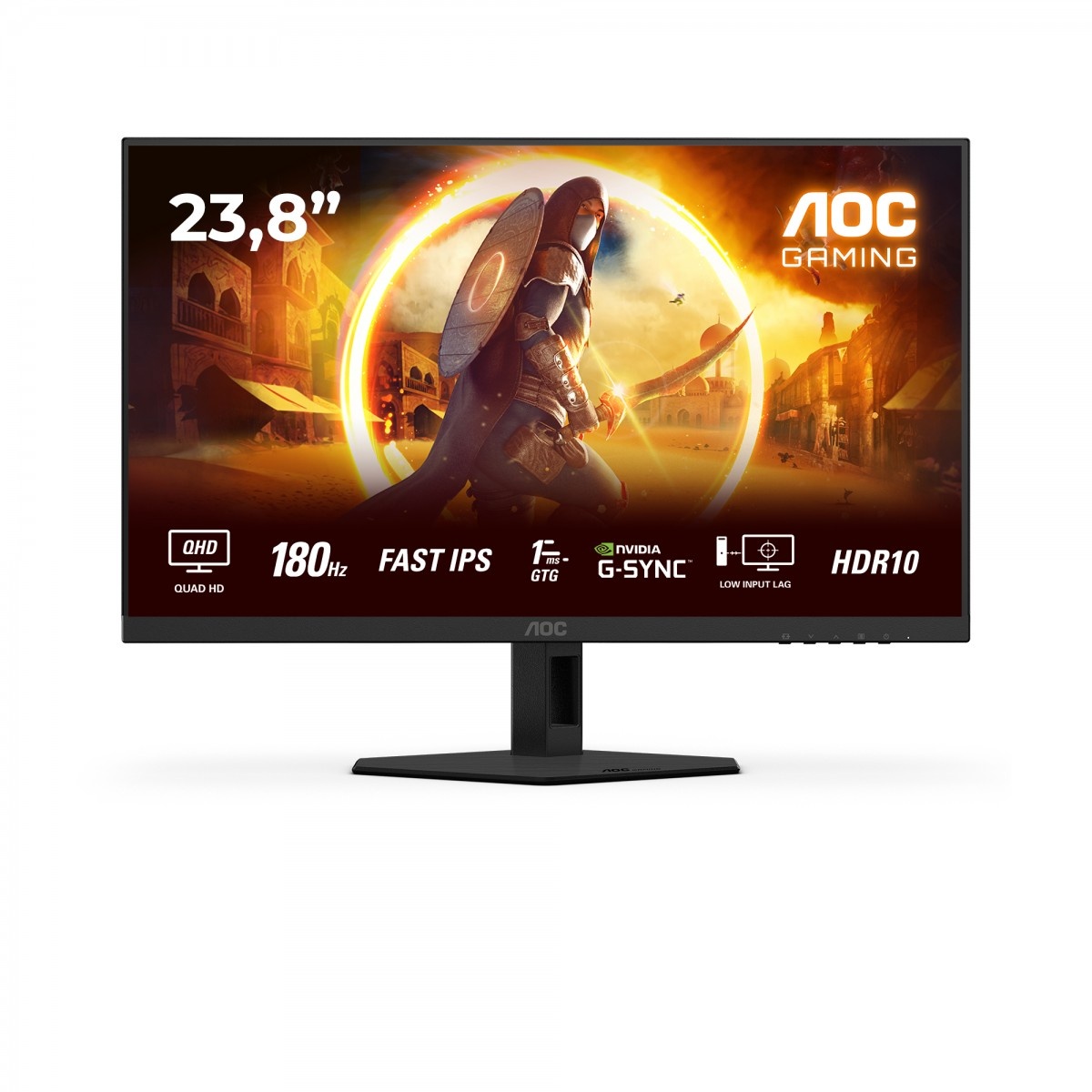 AOC AOC G4 Q24G4RE Monitor PC 60,5 cm (23.8") 2560 x 1440 Pixel Quad HD LED Nero, Rosso - MONITOR E ACCESSORI | TecnoCARE.net Sabaudia, Latina, Terracina, San Felice Circeo e Pontinia
