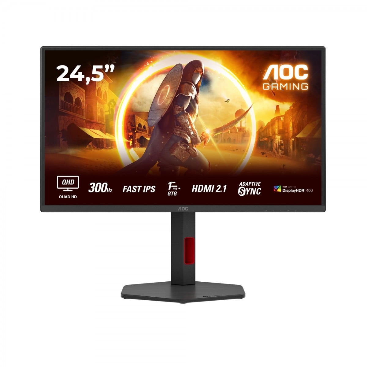 AOC AOC G4 Q25G4SR Monitor PC 62,2 cm (24.5") 2560 x 1440 Pixel Quad HD LED Nero, Rosso - MONITOR E ACCESSORI | TecnoCARE.net Sabaudia, Latina, Terracina, San Felice Circeo e Pontinia