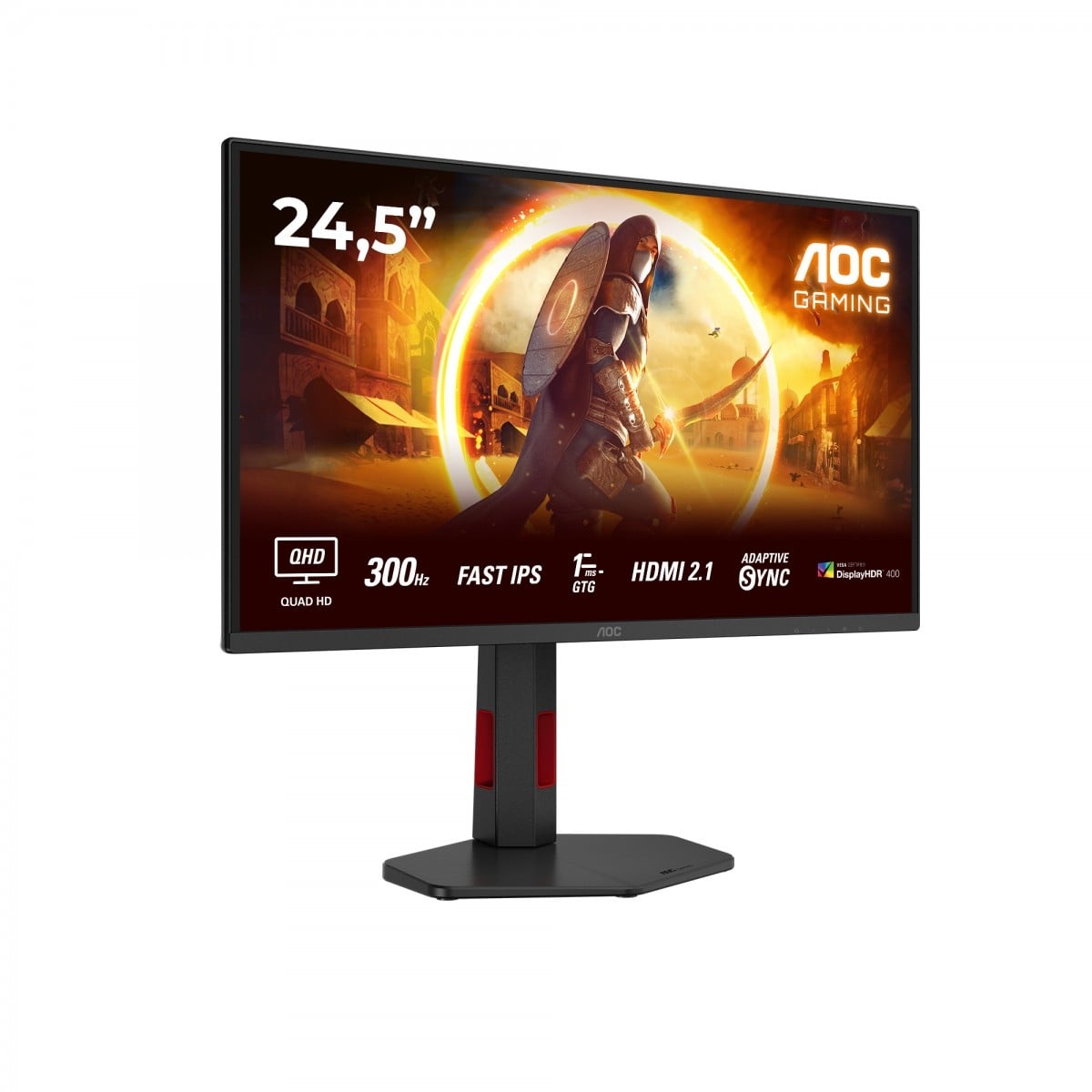 AOC AOC G4 Q25G4SR Monitor PC 62,2 cm (24.5") 2560 x 1440 Pixel Quad HD LED Nero, Rosso - MONITOR E ACCESSORI | TecnoCARE.net Sabaudia, Latina, Terracina, San Felice Circeo e Pontinia