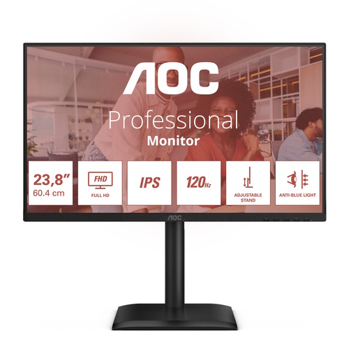AOC AOC MONITOR 23,8 LED IPS FHD 16:9 4MS 300 CDM 120hz, PIVOT, VGA/DP/HDMI, MULTIMEDIALE - MONITOR LED | TecnoCARE.net Sabaudia, Latina, Terracina, San Felice Circeo e Pontinia