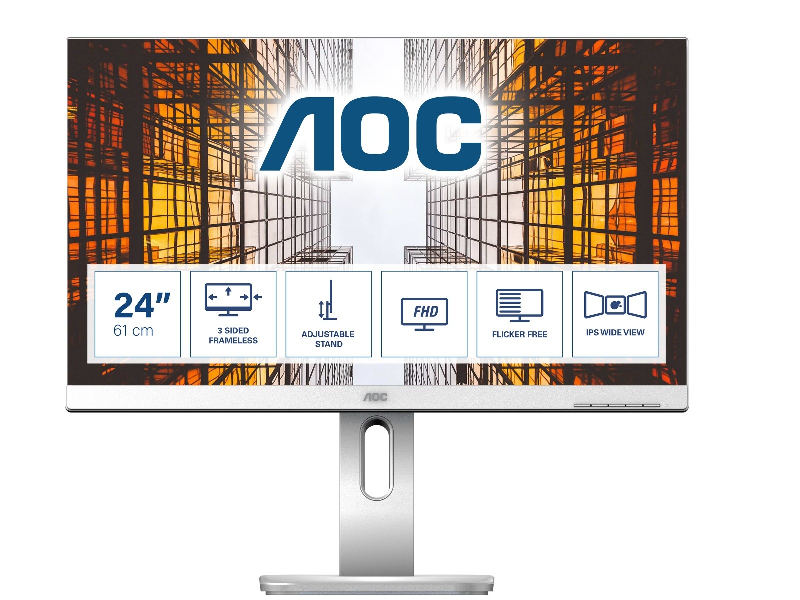 AOC AOC P1 X24P1/GR Monitor PC 61 cm (24") 1920 x 1200 Pixel WUXGA LED Grigio - MONITOR E ACCESSORI | TecnoCARE.net Sabaudia, Latina, Terracina, San Felice Circeo e Pontinia