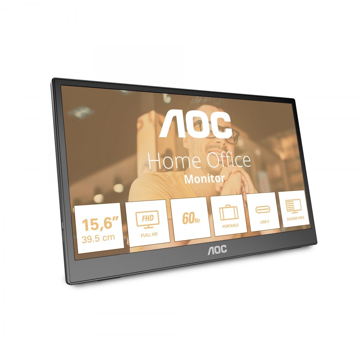 AOC AOC 16T3EA TV e monitor portatile Nero 39,6 cm (15.6") 1920 x 1080 Pixel - MONITOR E ACCESSORI | TecnoCARE.net Sabaudia, Latina, Terracina, San Felice Circeo e Pontinia