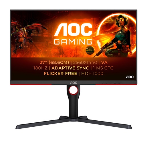 AOC AOC MONITOR GAMING 27 LED VA 16:9 5MS 700CDM 180 HZ PIVOT  HDMI/DP - MONITOR GAMING | TecnoCARE.net Sabaudia, Latina, Terracina, San Felice Circeo e Pontinia