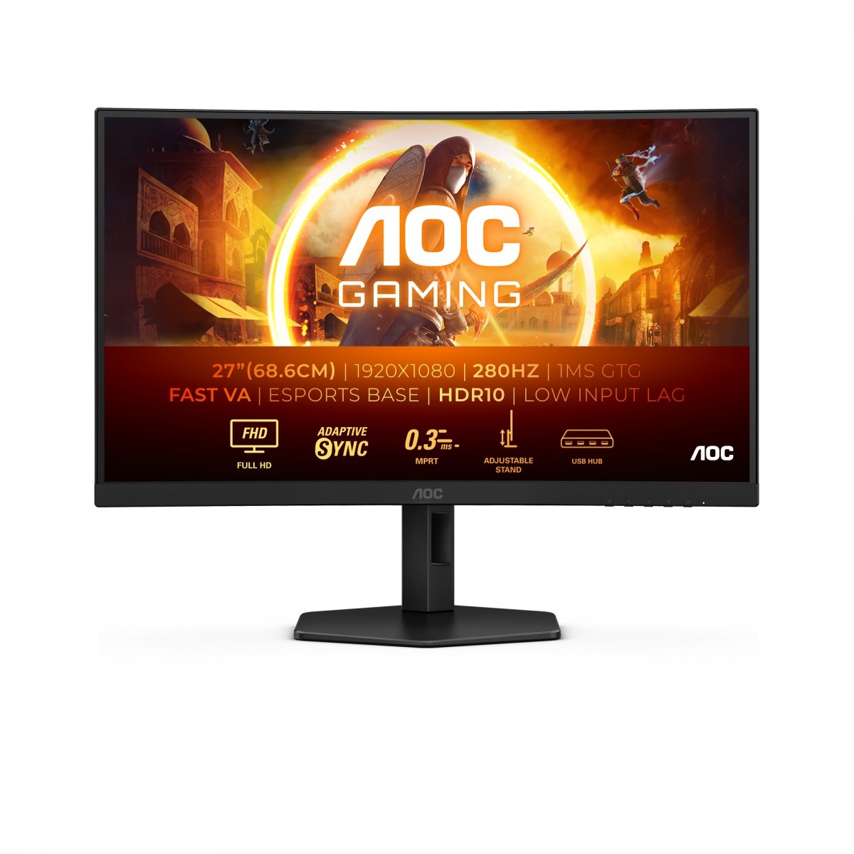 AOC AOC G4 C27G4ZXU Monitor PC 68,6 cm (27") 1920 x 1080 Pixel Full HD LED Nero - MONITOR E ACCESSORI | TecnoCARE.net Sabaudia, Latina, Terracina, San Felice Circeo e Pontinia