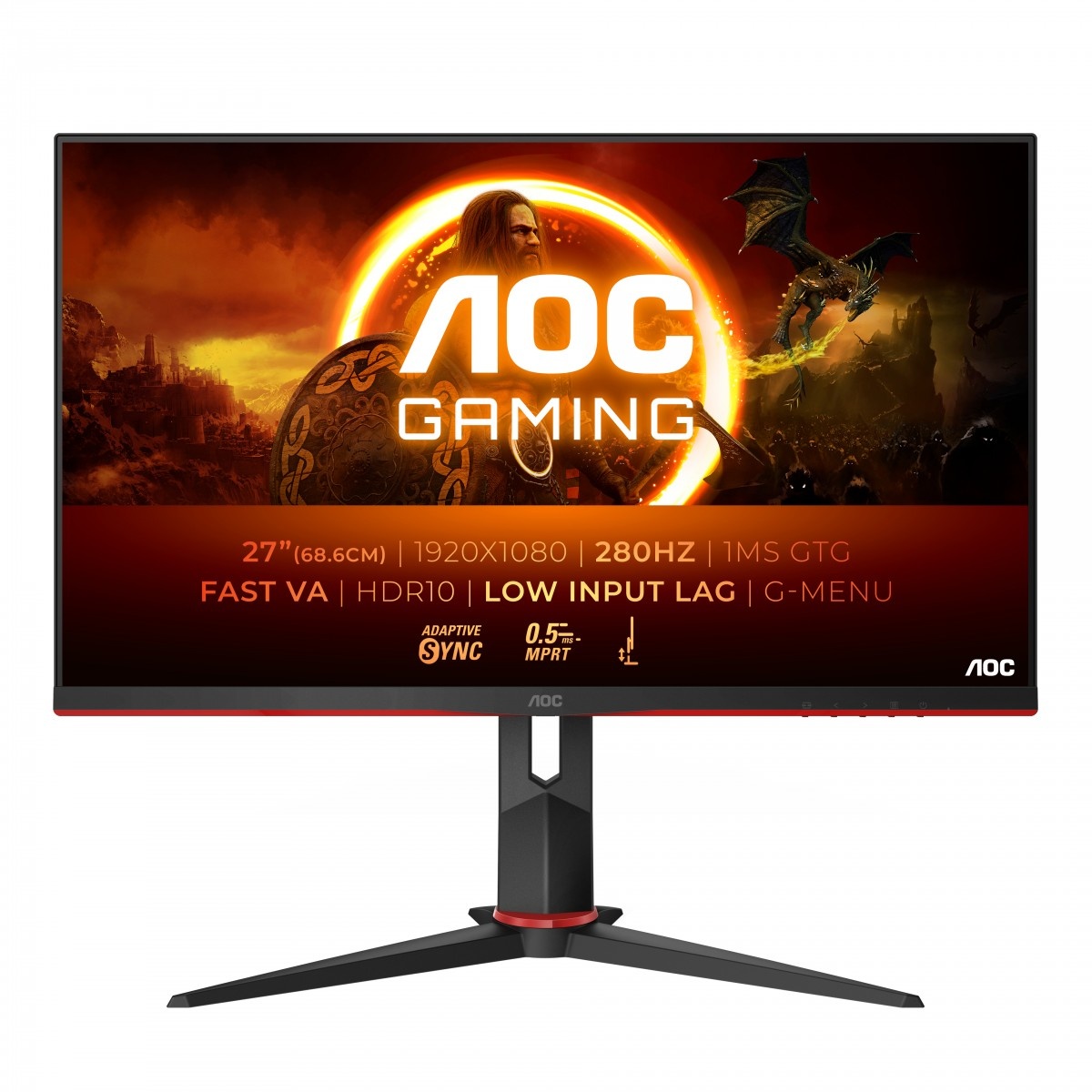 AOC AOC G2 27G2ZN3/BK Monitor PC 68,6 cm (27") 1920 x 1080 Pixel Full HD LCD Nero, Rosso - MONITOR E ACCESSORI | TecnoCARE.net Sabaudia, Latina, Terracina, San Felice Circeo e Pontinia