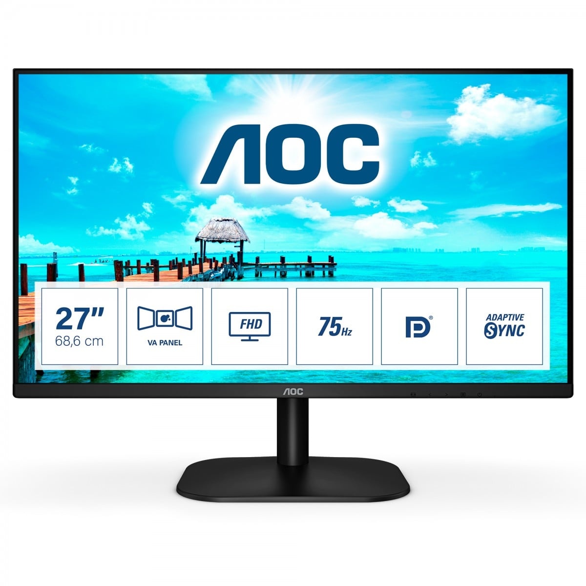 AOC AOC B2 27B2QAM LED display 68,6 cm (27") 1920 x 1080 Pixel Full HD Nero - MONITOR E ACCESSORI | TecnoCARE.net Sabaudia, Latina, Terracina, San Felice Circeo e Pontinia