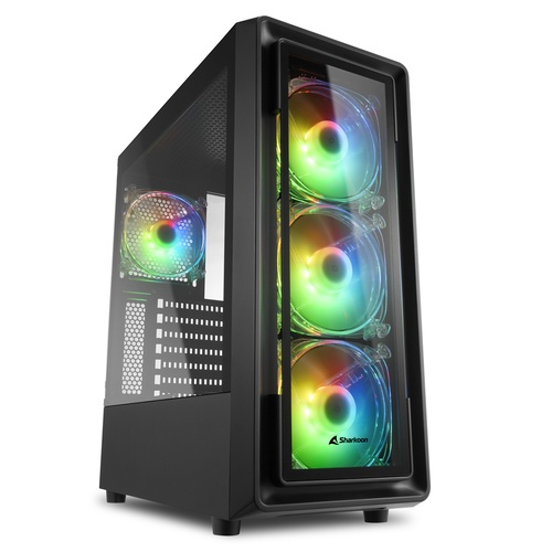 SHARKOON SHARKOON CASE TK4 RGB 7 SLOT ESPANSIONE, PANNELLO FRONTALE VETRO TEMPERATO, 3 PORTE, 3XUSB2.0/3.0, I - CASE | TecnoCARE.net Sabaudia, Latina, Terracina, San Felice Circeo e Pontinia