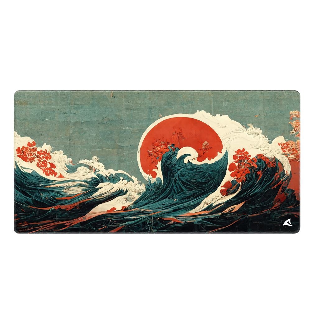 SHARKOON SHARKOON SKILLER SGP40 D2 MOUSEPAD TAPPETINO GAMING 1000 x 500 x 3  MM  ONDA BLU/VERDE - TASTIERE E MOUSE ACCESSORI | TecnoCARE.net Sabaudia, Latina, Terracina, San Felice Circeo e Pontinia