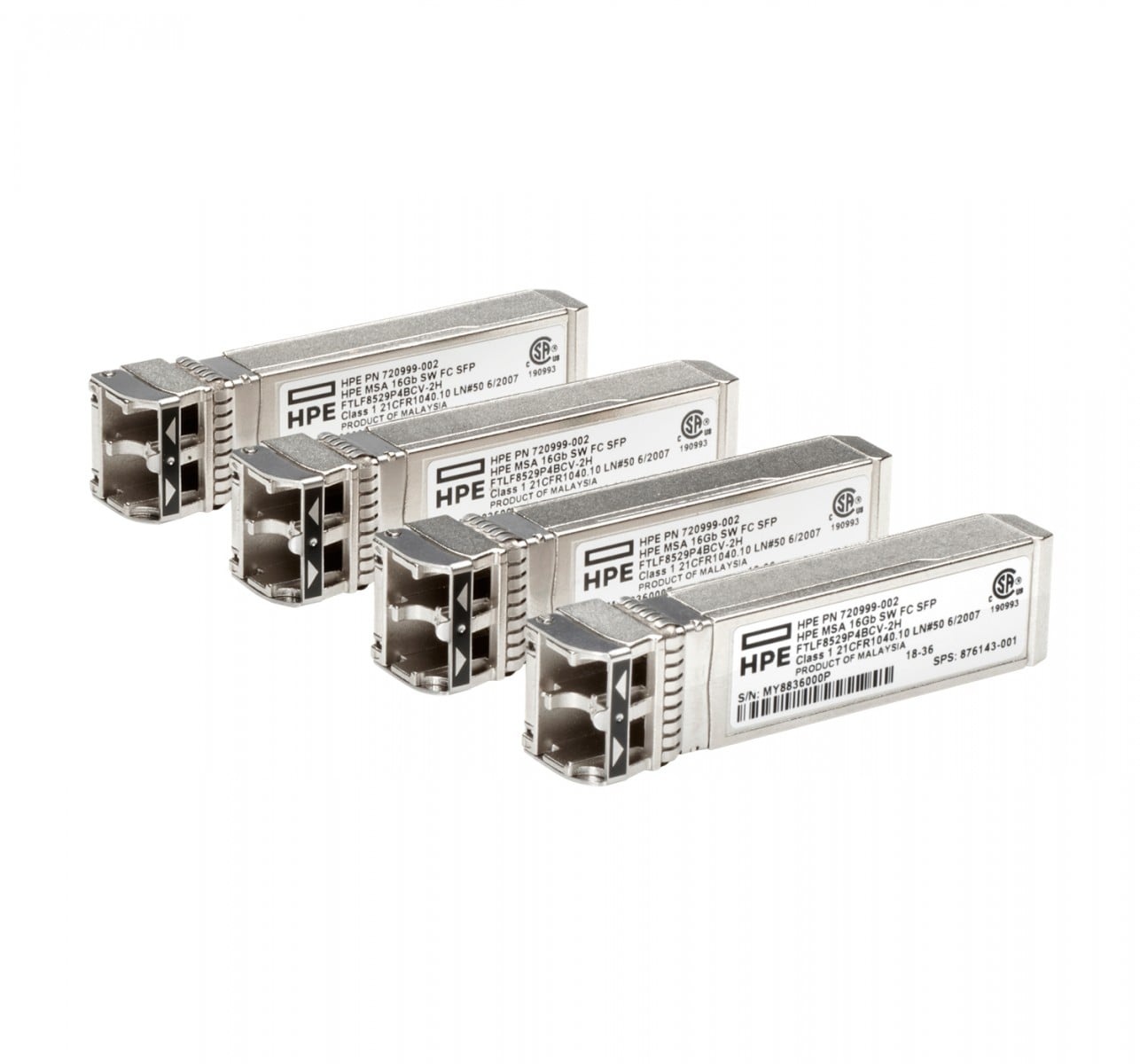 HPE HPE MSA 16Gb Short Wave Fibre Channel SFP+ 4-pack Transceiver - RETI | TecnoCARE.net Sabaudia, Latina, Terracina, San Felice Circeo e Pontinia