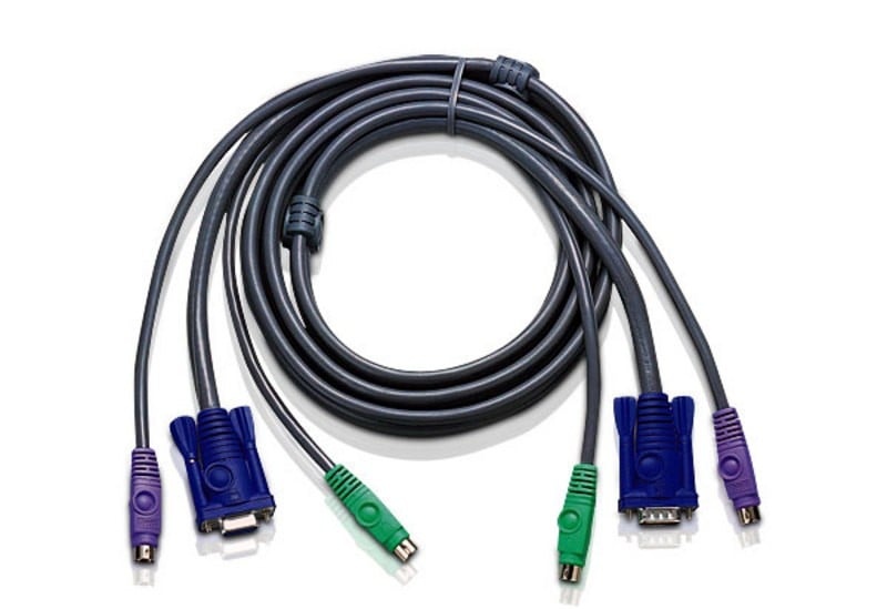 ATEN ATEN 10ft PS/2 - 3 m - PS/2 - PS/2 - VGA - Nero - 2 x 6 pin mini-DIN M - 1 x HDB-15 M - CAVI PER COMPUTER E PERIFERICHE | TecnoCARE.net Sabaudia, Latina, Terracina, San Felice Circeo e Pontinia