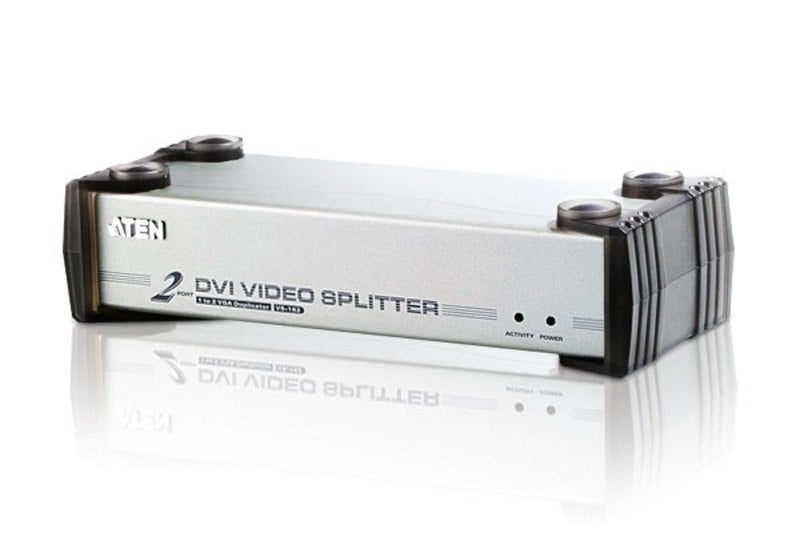 ATEN Splitter DVI/Audio 2-porte - DVI - 2x DVI-I - 1920 x 1200 Pixel - Nero - Argento - Metallo - Full HD - ELABORAZIONI E DISTRIBUZIONI DEL SEGNALE | TecnoCARE.net Sabaudia, Latina, Terracina, San Felice Circeo e Pontinia
