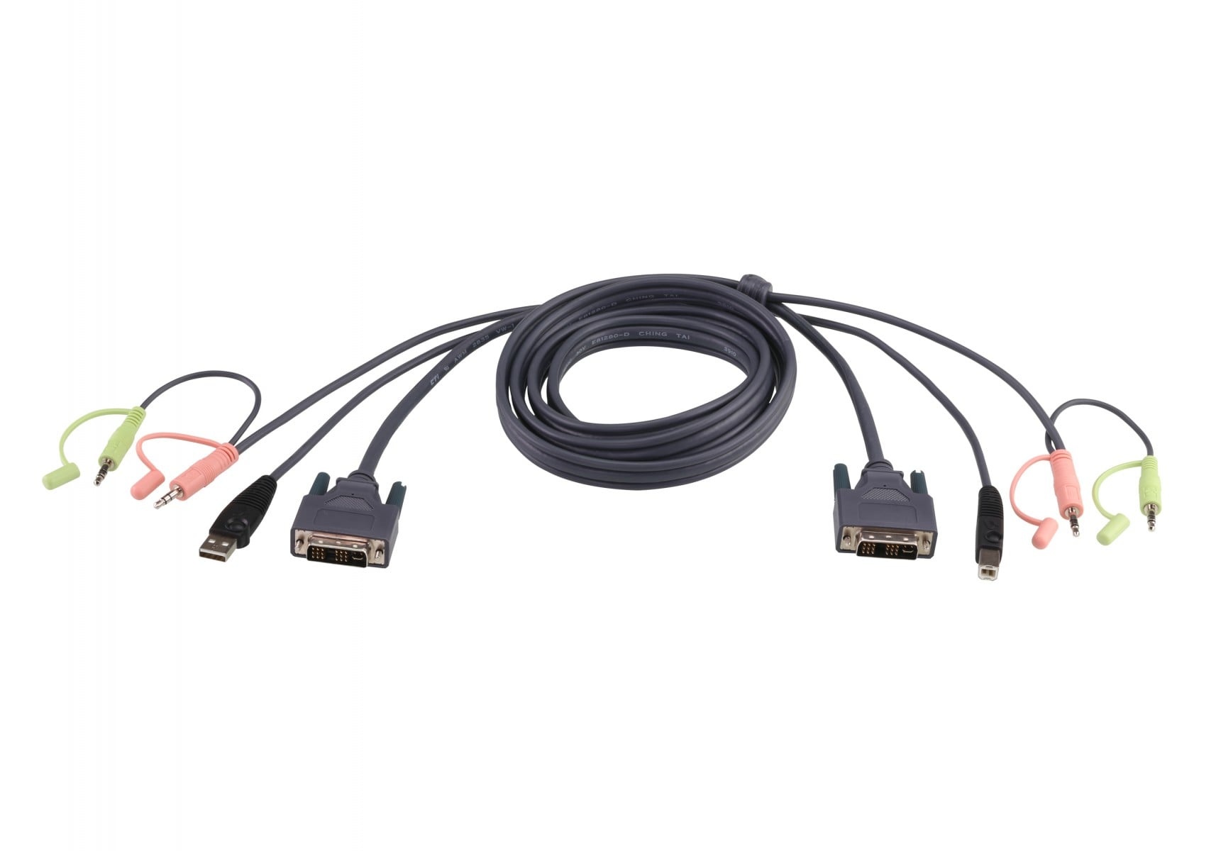 ATEN ATEN Cavo KVM USB DVI-D Single Link – 3 m - 3 m - DVI-D - Nero - DVI-D - USB A - 2 x 3.5mm - DVI-D - USB A - 2 x 3.5mm - Maschio - CAVI PER COMPUTER E PERIFERICHE | TecnoCARE.net Sabaudia, Latina, Terracina, San Felice Circeo e Pontinia