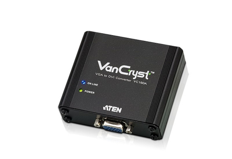 ATEN ATEN Convertitore da VGA a DVI - Nero - Metallo - 1920 x 1200 Pixel - 1920 x 1200 Pixel - 165 MHz - VGA (D-Sub) - ELABORAZIONI E DISTRIBUZIONI DEL SEGNALE | TecnoCARE.net Sabaudia, Latina, Terracina, San Felice Circeo e Pontinia