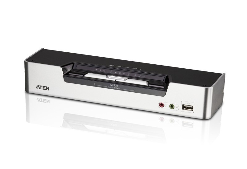 ATEN Switch KVMP™ schermo doppio/audio USB DVI Dual Link a 2 porte - 2560 x 1600 Pixel - Collegamento ethernet LAN - Montaggio rack - 10,6 W - 1U - Nero - Argento - TASTIERE E CONTROLLER | TecnoCARE.net Sabaudia, Latina, Terracina, San Felice Circeo e Pontinia