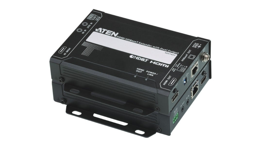 ATEN Aten VE814A-ATA-G HDMI HDBaseT Extender with Doppio output - ELABORAZIONI E DISTRIBUZIONI DEL SEGNALE | TecnoCARE.net Sabaudia, Latina, Terracina, San Felice Circeo e Pontinia