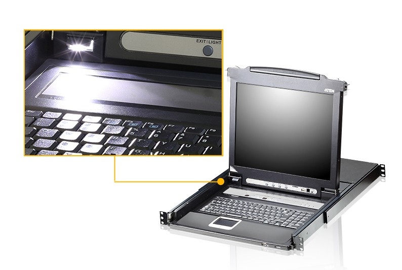 ATEN Aten CL5708M-ATA-SG 8-Port PS/2-USB VGA 17" LCD Switch KVM with Daisy-Chain Port USB Peripheral Support and con tastiera spagnola - COMPONENTI | TecnoCARE.net Sabaudia, Latina, Terracina, San Felice Circeo e Pontinia