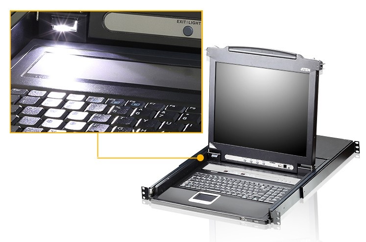 ATEN Aten CL5708N-ATA-SG 8-Port PS/2-USB VGA 19" LCD Switch KVM with Daisy-Chain Port USB Peripheral Support and con tastiera spagnola - COMPONENTI | TecnoCARE.net Sabaudia, Latina, Terracina, San Felice Circeo e Pontinia