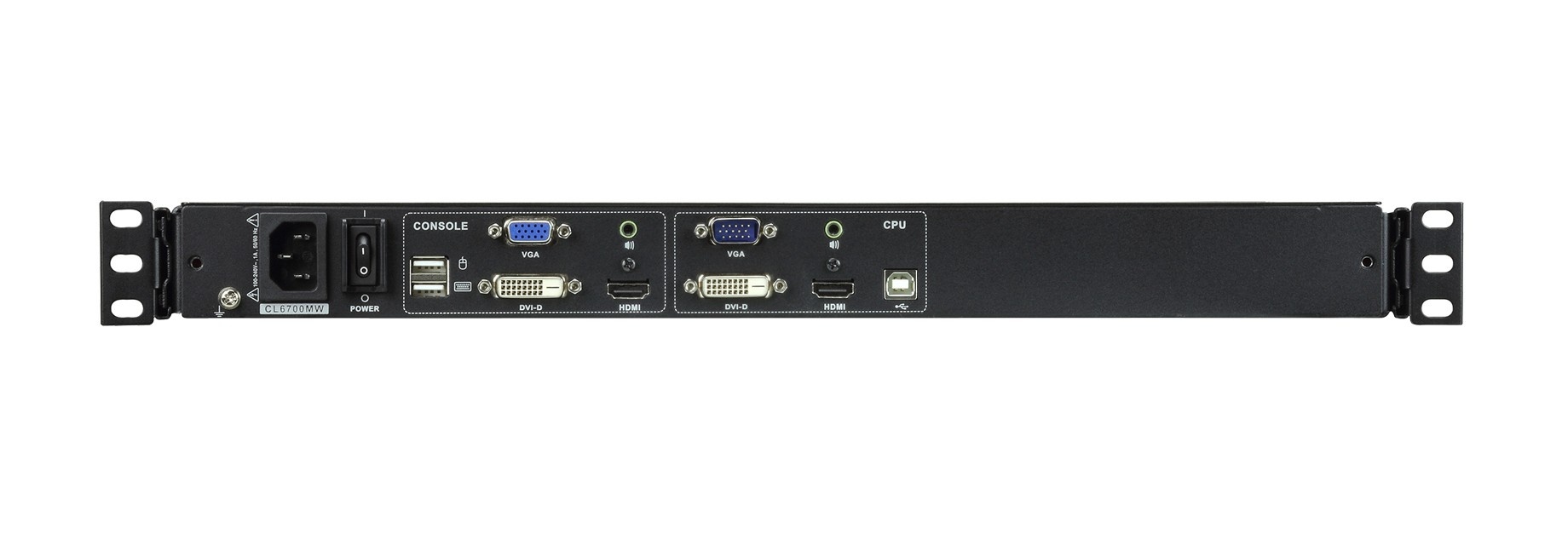 ATEN Aten CL6700MW-ATA-SG USB DVI WideScreen Full HD 17.3" LCD Console with USB Peripheral Support and con tastiera spagnola - COMPONENTI | TecnoCARE.net Sabaudia, Latina, Terracina, San Felice Circeo e Pontinia