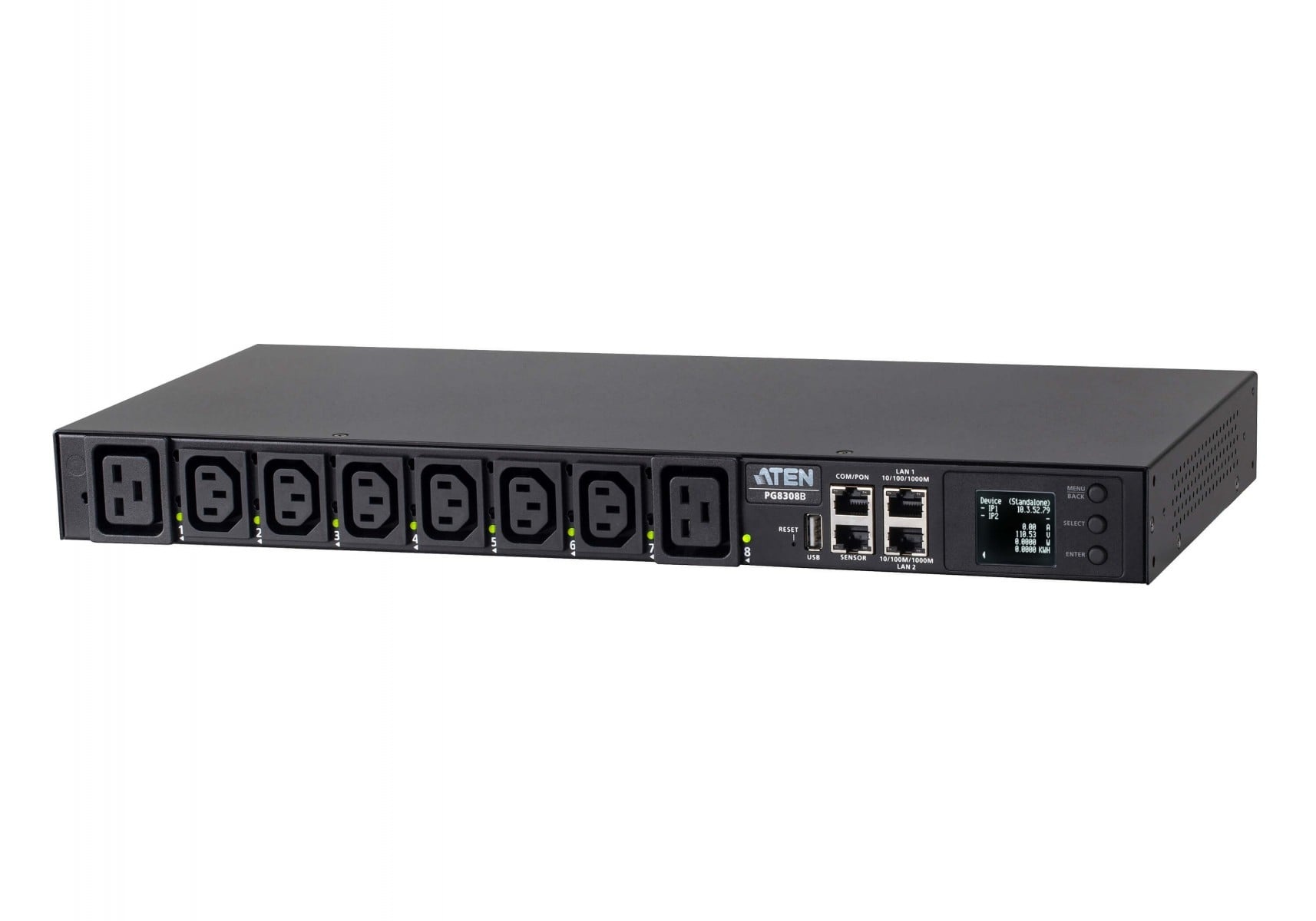 ATEN Aten PG8308G-AT 32A 8-Presa 1U Presa-Metered & Switche - BATTERIE E ALIMENTATORI | TecnoCARE.net Sabaudia, Latina, Terracina, San Felice Circeo e Pontinia